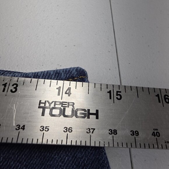 SO Flare Jeans Womens 9 29W Blue Lace Up Front High Waist Frayed Hem Retro Y2K - Picture 8 of 11